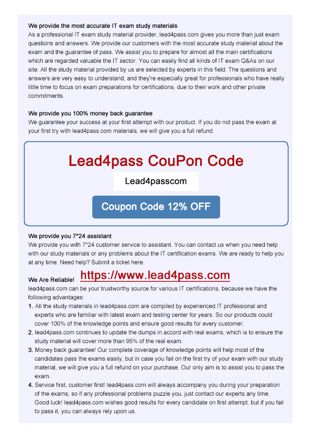 lead4pass 70-761 dumps