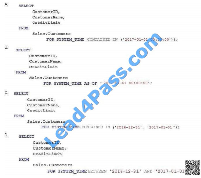 leads4pass 70-761 exam question q27-1