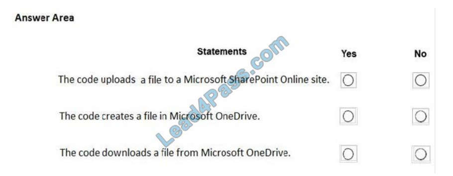 lead4pass ms-600 exam questions q13-2